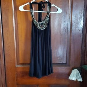 Ambience Black Beaded Top Womens Shirt